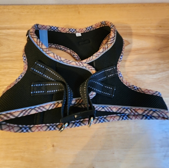 Dog Harness Body Leash Large-XL Black Canvas Velcro - Picture 3 of 7